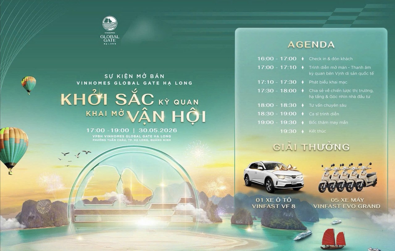 Sự Kiện Mở Bán Chính Thức Vinhomes Global Gate Hạ Long 30/05/2026 — Khởi Sắc Kỳ Quan | Vinhomes Hạ Long Xanh