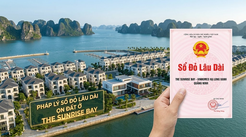 Pháp lý sổ đỏ lâu dài trên đất ở The Sunrise Bay Vinhomes Hạ Long Xanh Quảng Ninh