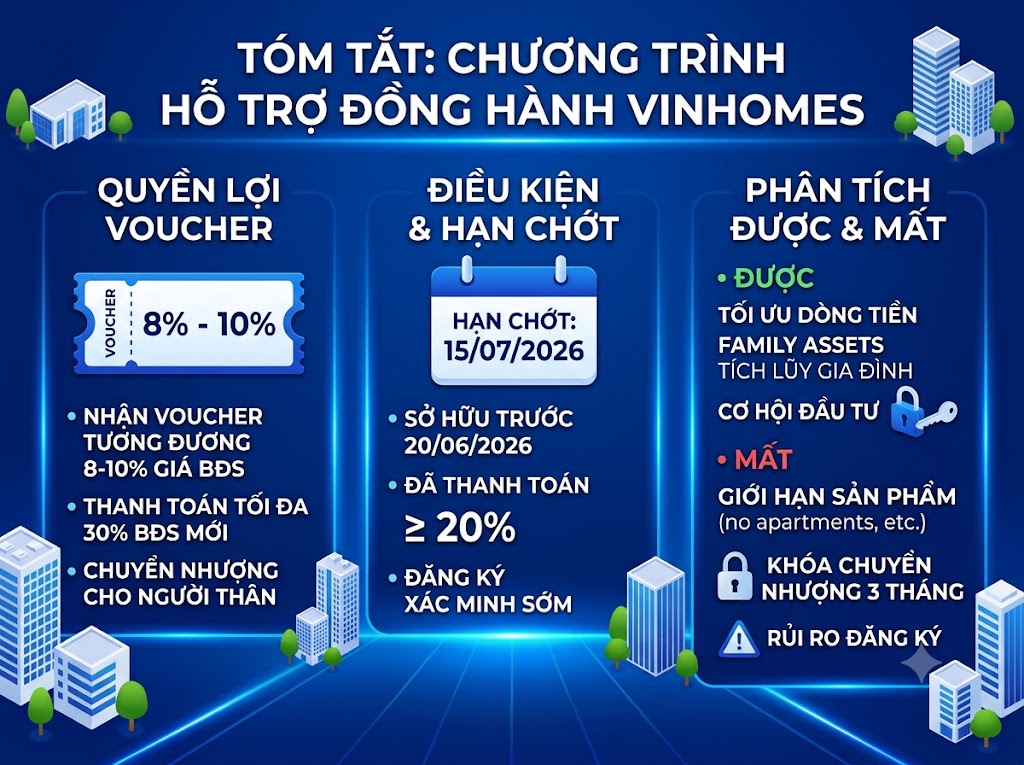 CHÍNH SÁCH HỖ TRỢ ĐỒNG HÀNH VINHOMES